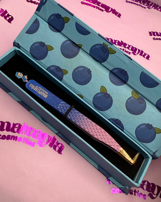 🫐 Blueberry Muffin Duo Tweezers + Luxury Box – Strawberry Shortcake Collection