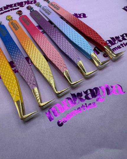 🍋 Lemon Meringue Duo Tweezers + Luxury Box – Strawberry Shortcake Collection