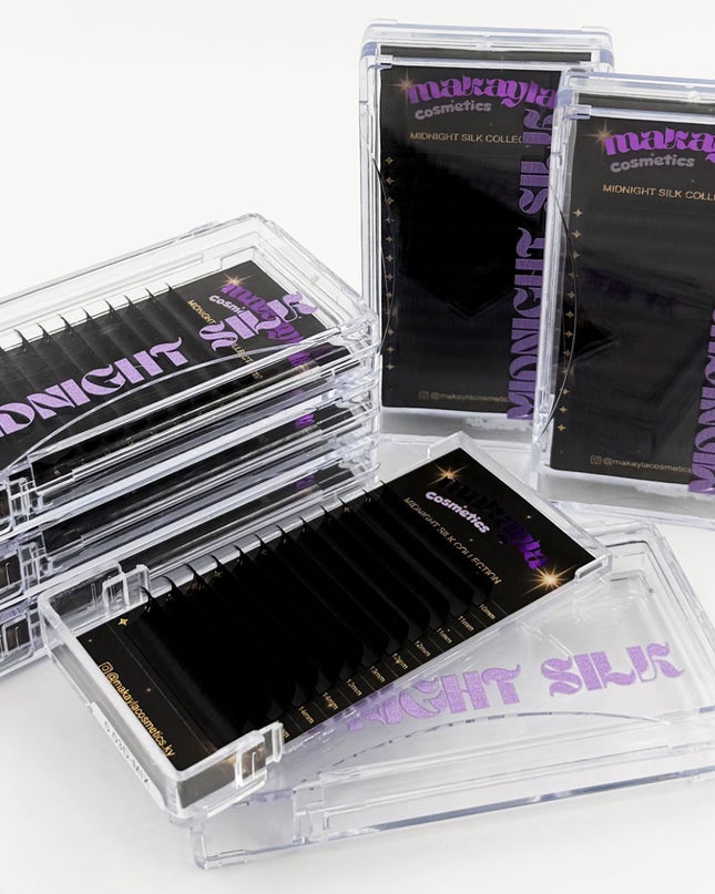 🌙 Midnight Silk Lash Trays – Dark, Fluffy & Luxe