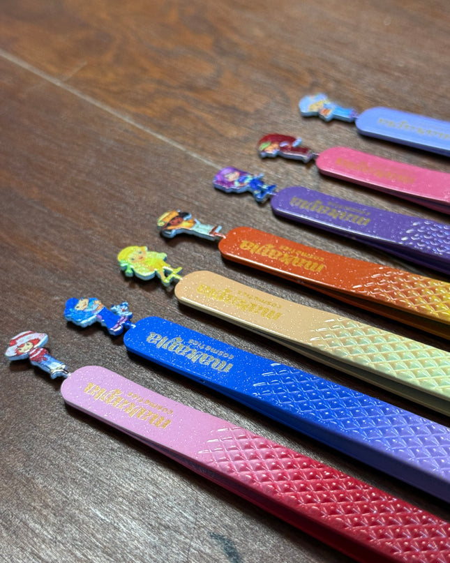 🎂 Angel Cake FIBER TIP Tweezers + Luxury Box – Strawberry Shortcake Collection