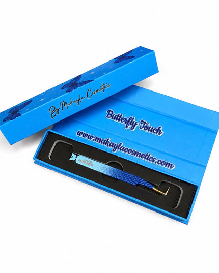 🦋 Butterfly Touch FIBER TIP Tweezers + box