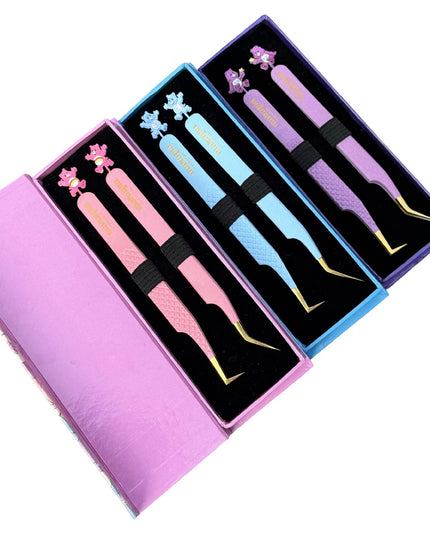 🌈💖 Cheer Bear Duo FIBER TIP Tweezers + Luxury Box – Care Bears Collection ON SALE $17 OFF