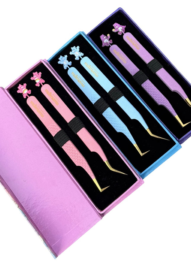 🌈💖 Cheer Bear Duo FIBER TIP Tweezers + Luxury Box – Care Bears Collection ON SALE $17 OFF