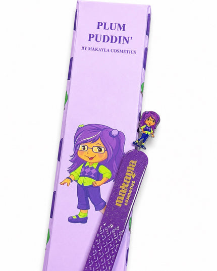 🍇 Plum Puddin’ FIBER TIP Tweezers + Luxury Box – Strawberry Shortcake Collection
