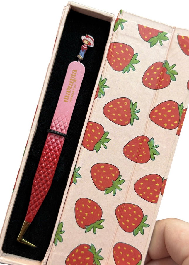 🍓 Strawberry Shortcake FIBER TIP Tweezers + Luxury Box – Strawberry Shortcake Collection