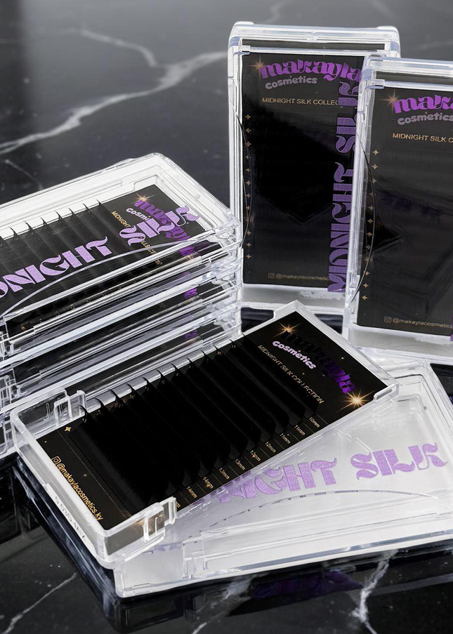 🌙 Midnight Silk Lash Trays – Dark, Fluffy & Luxe