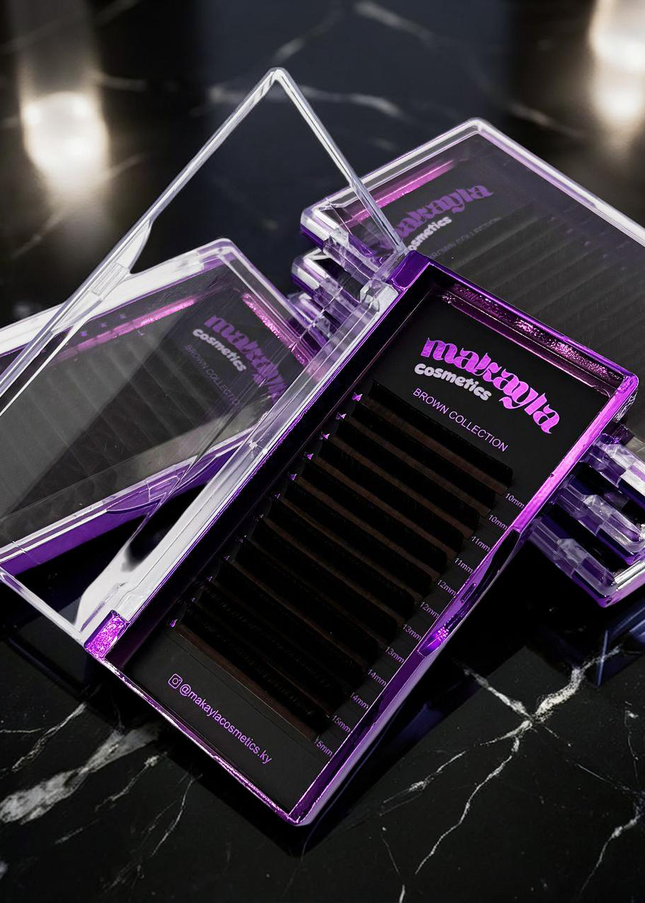 🤎 Brown Collection Lash Trays – Soft, Natural, Luxe