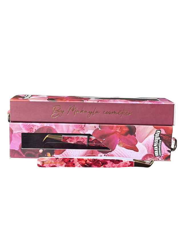 Wild Orchid FIBER TIP Tweezers + Luxury Box