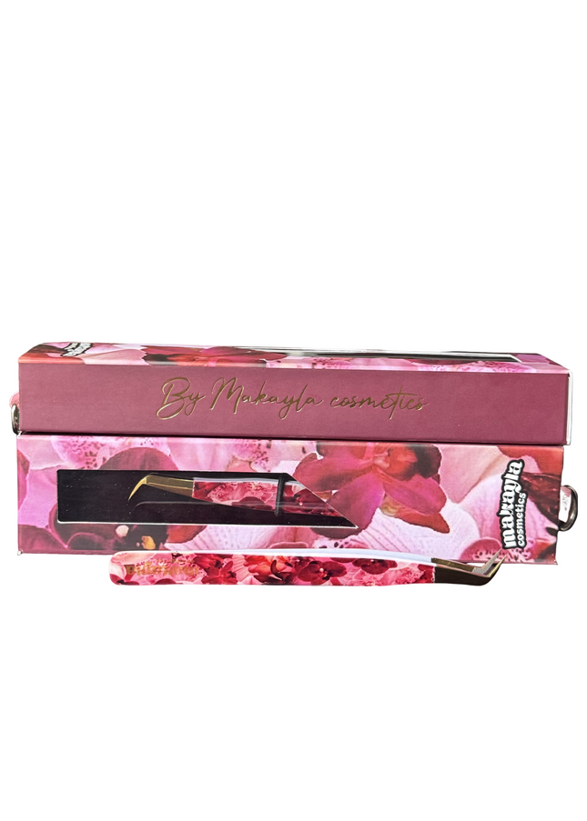 Wild Orchid FIBER TIP Tweezers + Luxury Box